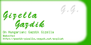 gizella gazdik business card